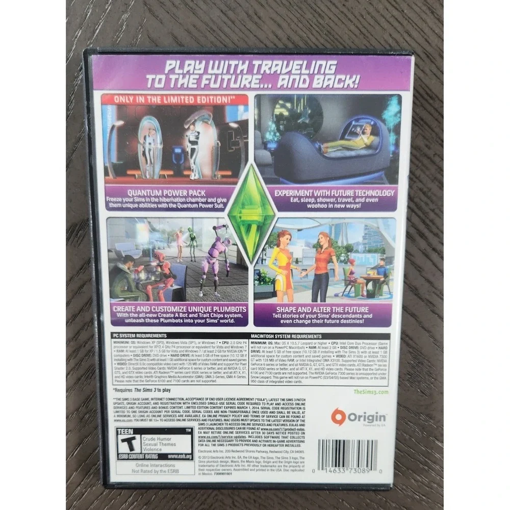 The‎ Sims 3 Into the Future PC Game Disc Expansion Pack